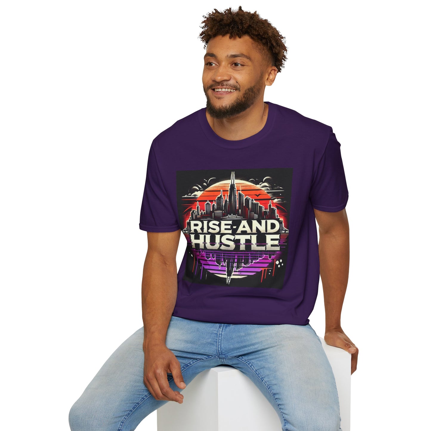 Rise and Hustle Men's Casual T-Shirt