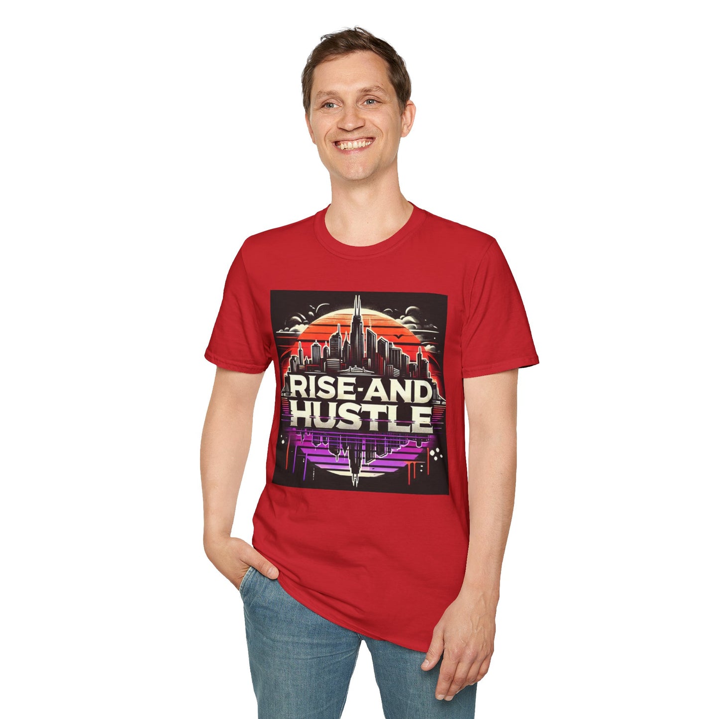 Rise and Hustle Men's Casual T-Shirt