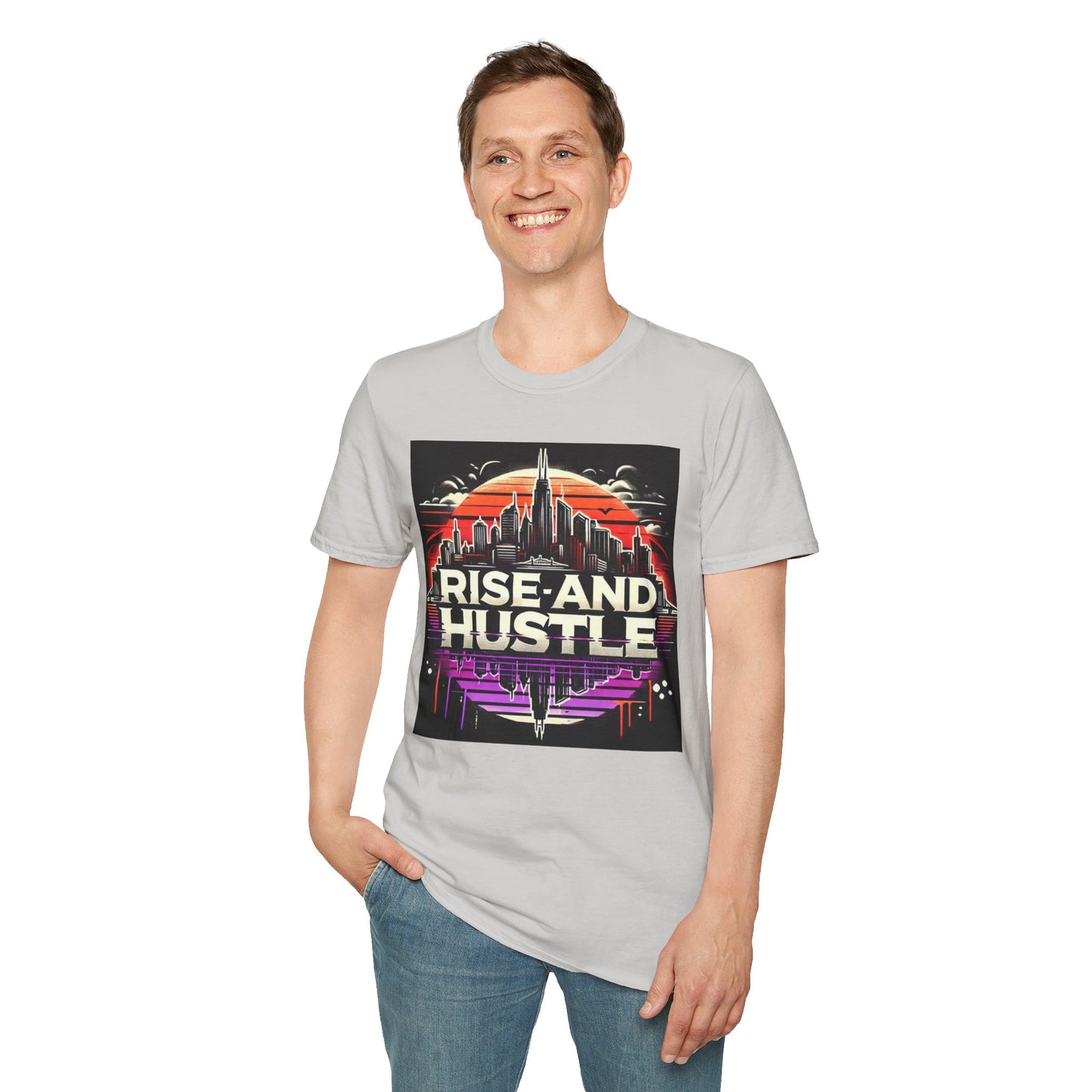 Rise and Hustle Men's Casual T-Shirt