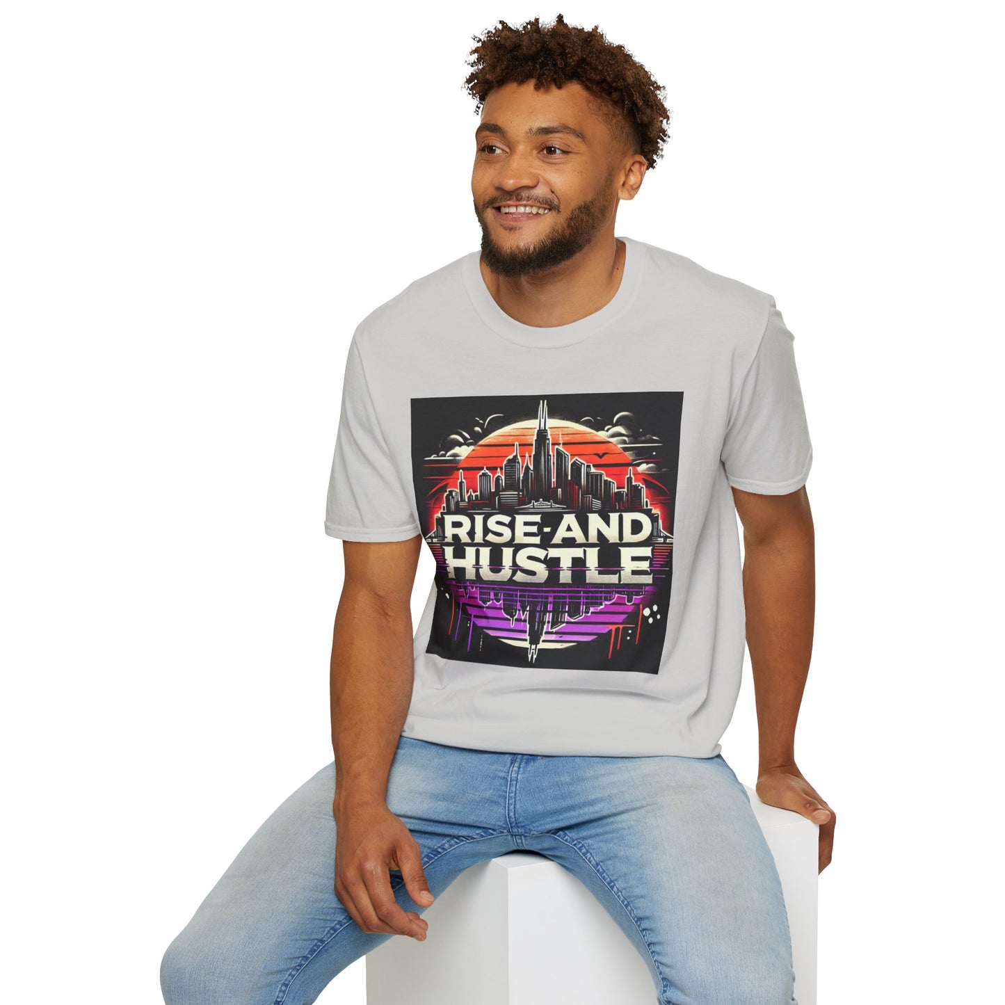 Rise and Hustle Men's Casual T-Shirt