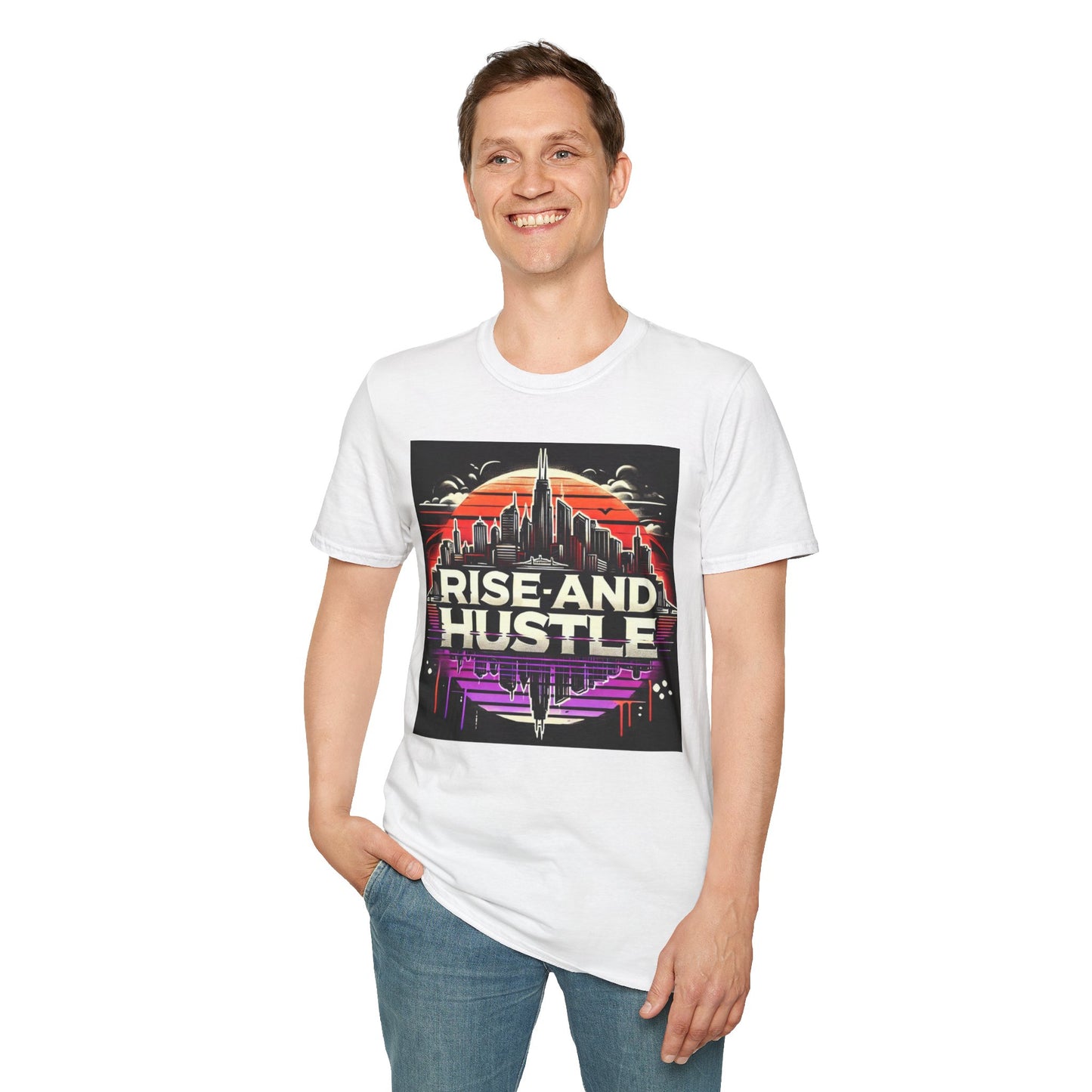 Rise and Hustle Men's Casual T-Shirt