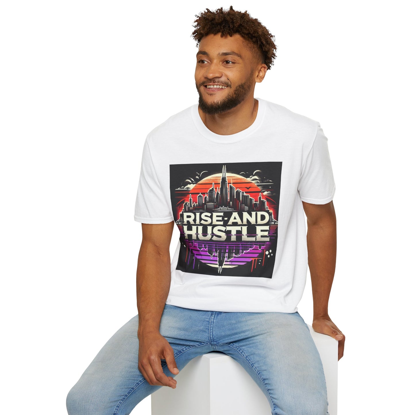 Rise and Hustle Men's Casual T-Shirt