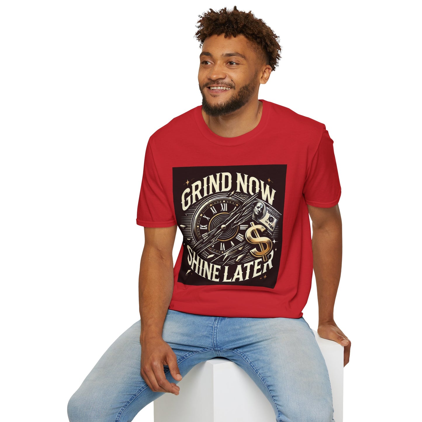Grind Now Shine Later Men's Casual T-Shirt