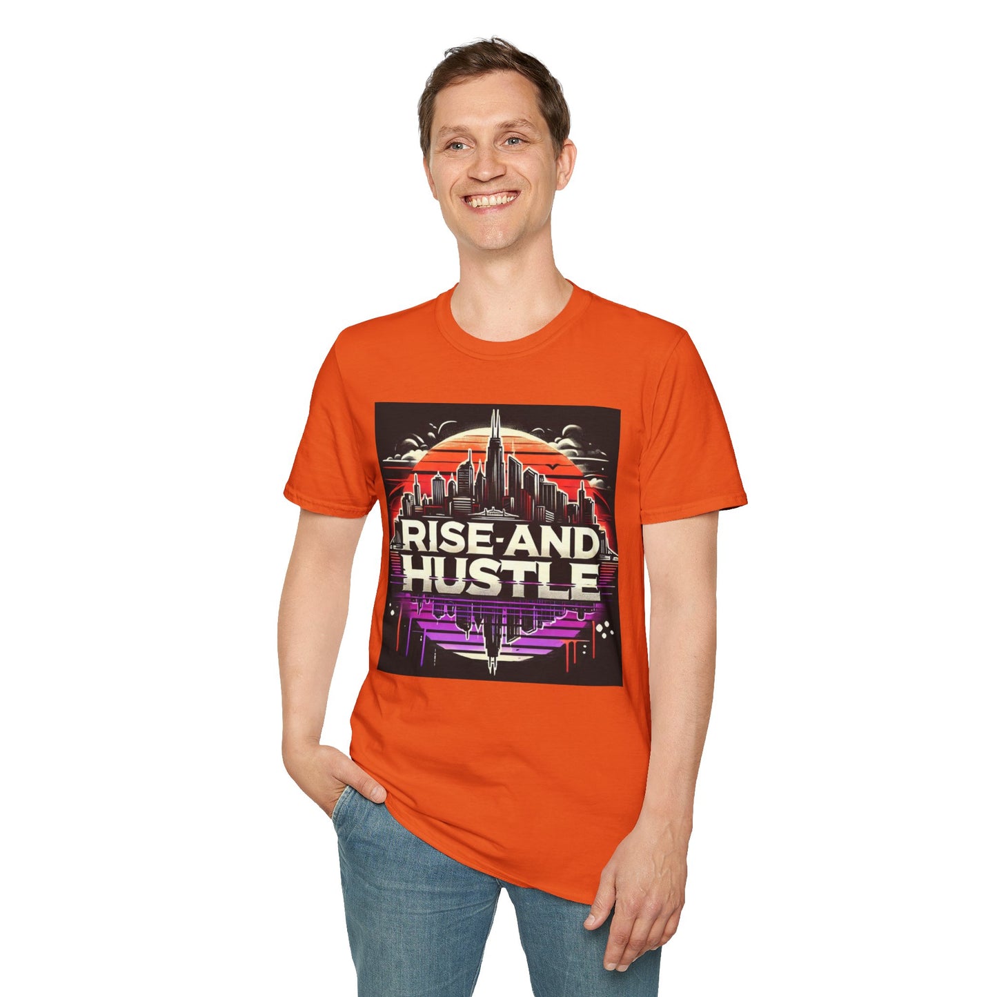 Rise and Hustle Men's Casual T-Shirt