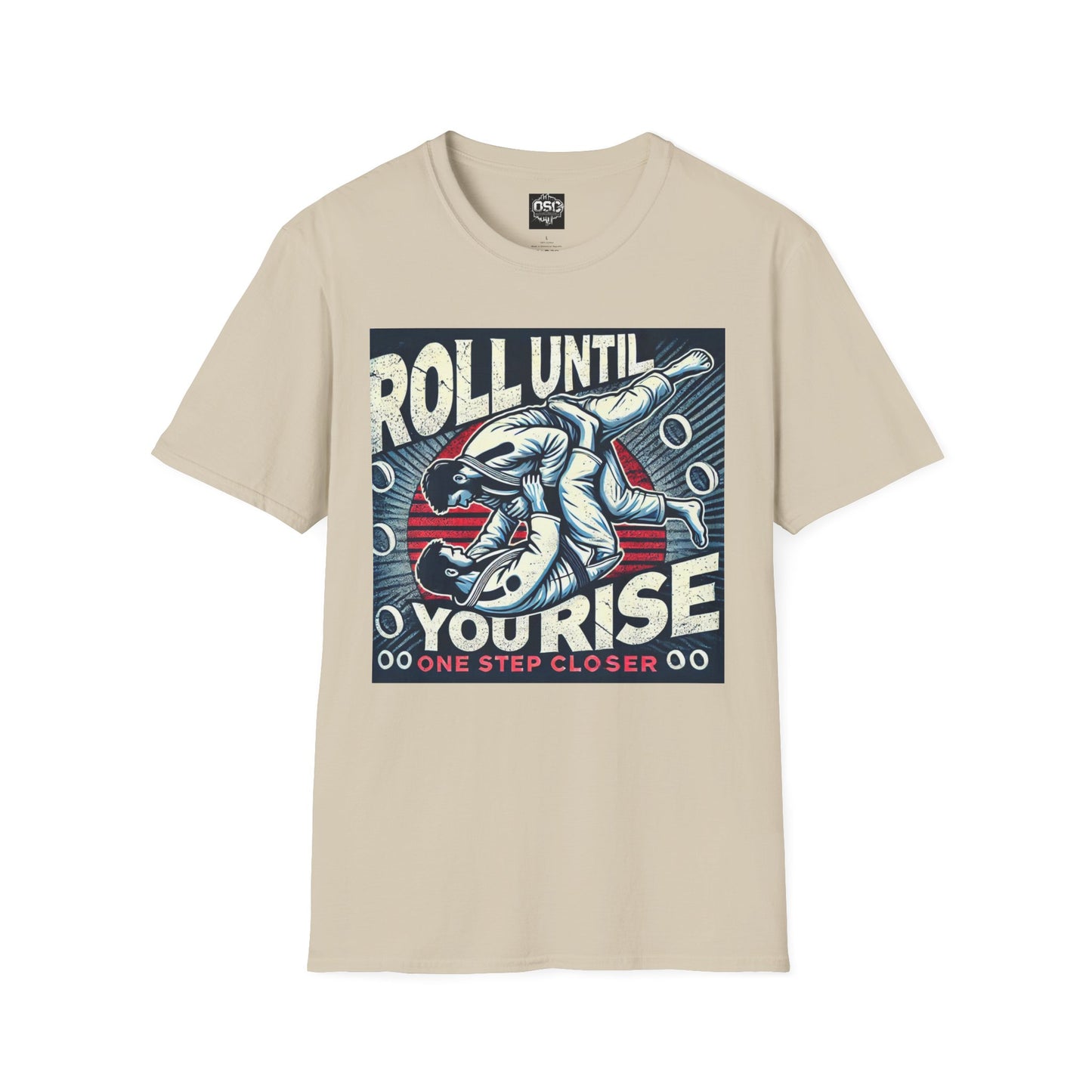 Roll Until You Rise Jiu Jitsu Inspired Men's T-Shirt