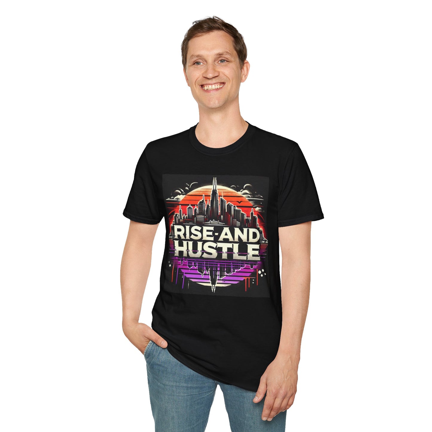 Camiseta informal para hombre Rise and Hustle