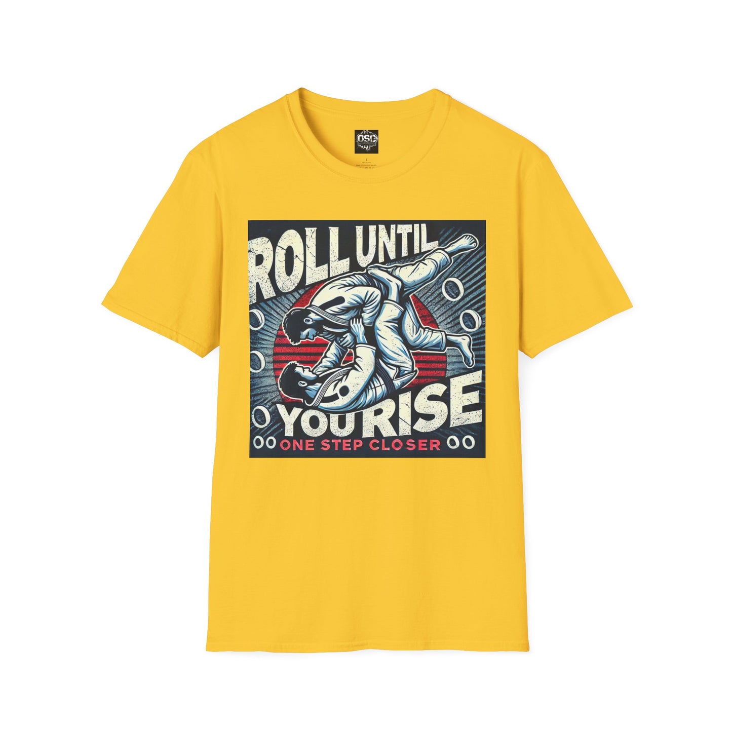 Roll Until You Rise Jiu Jitsu Inspired Men's T-Shirt