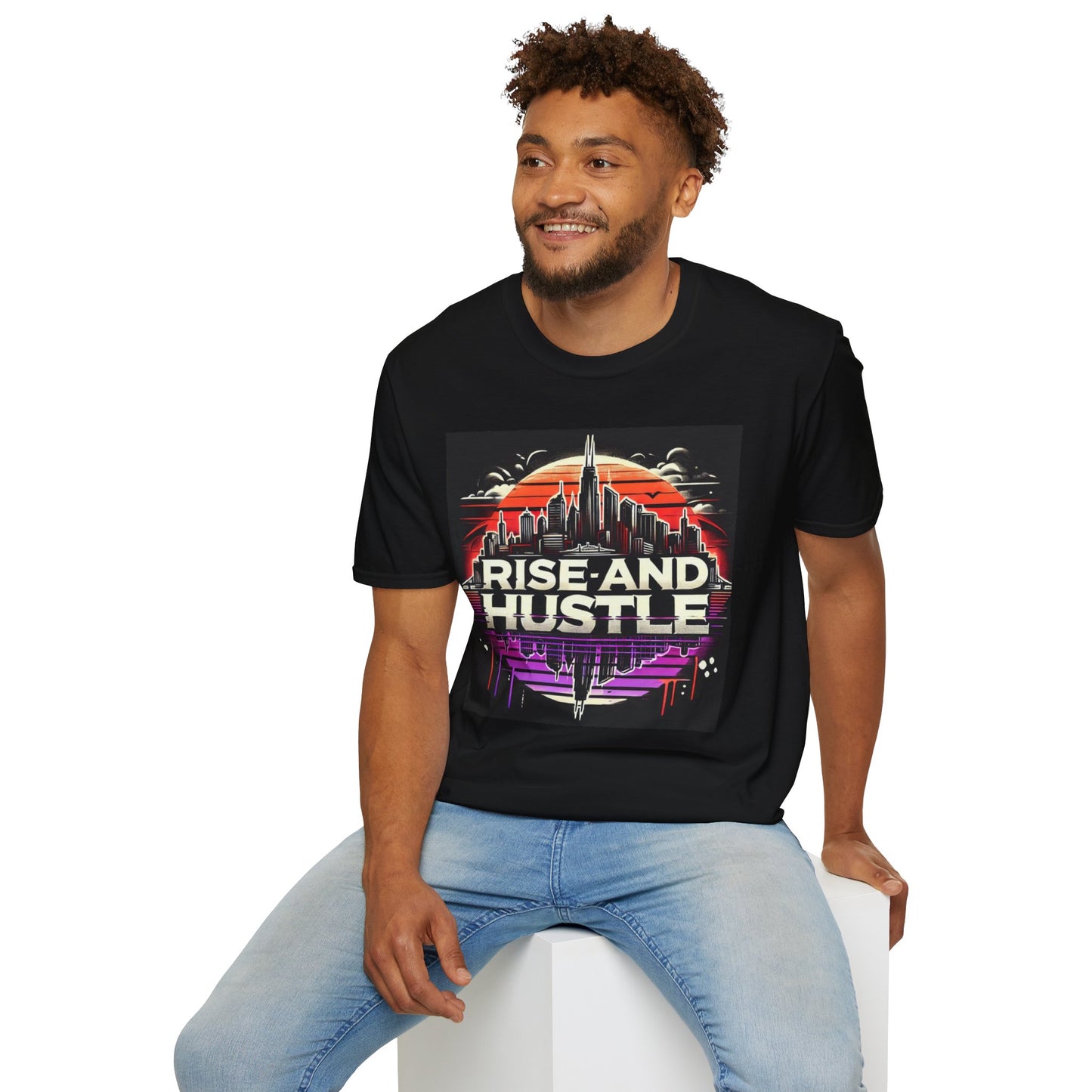 Camiseta informal para hombre Rise and Hustle