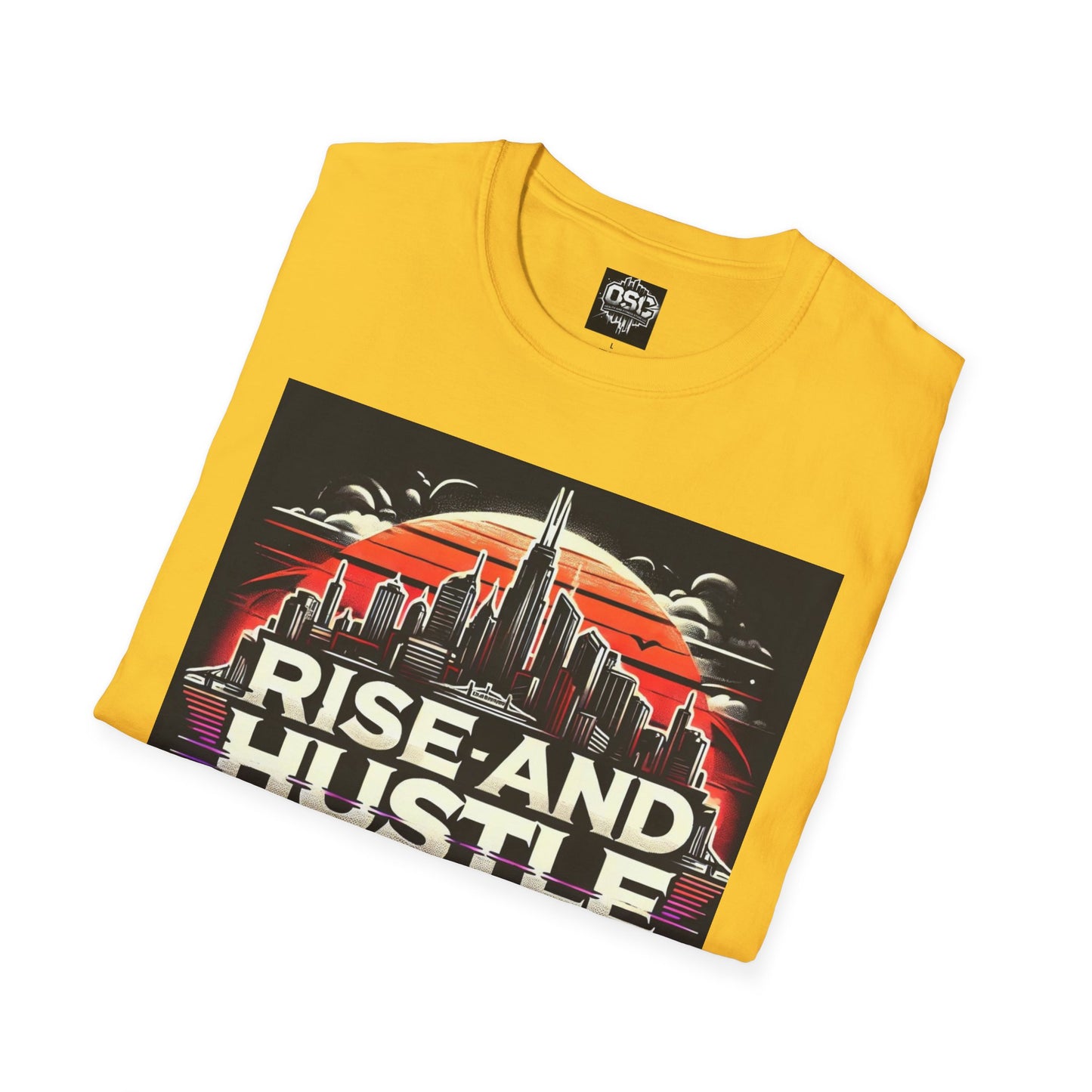 Camiseta informal para hombre Rise and Hustle