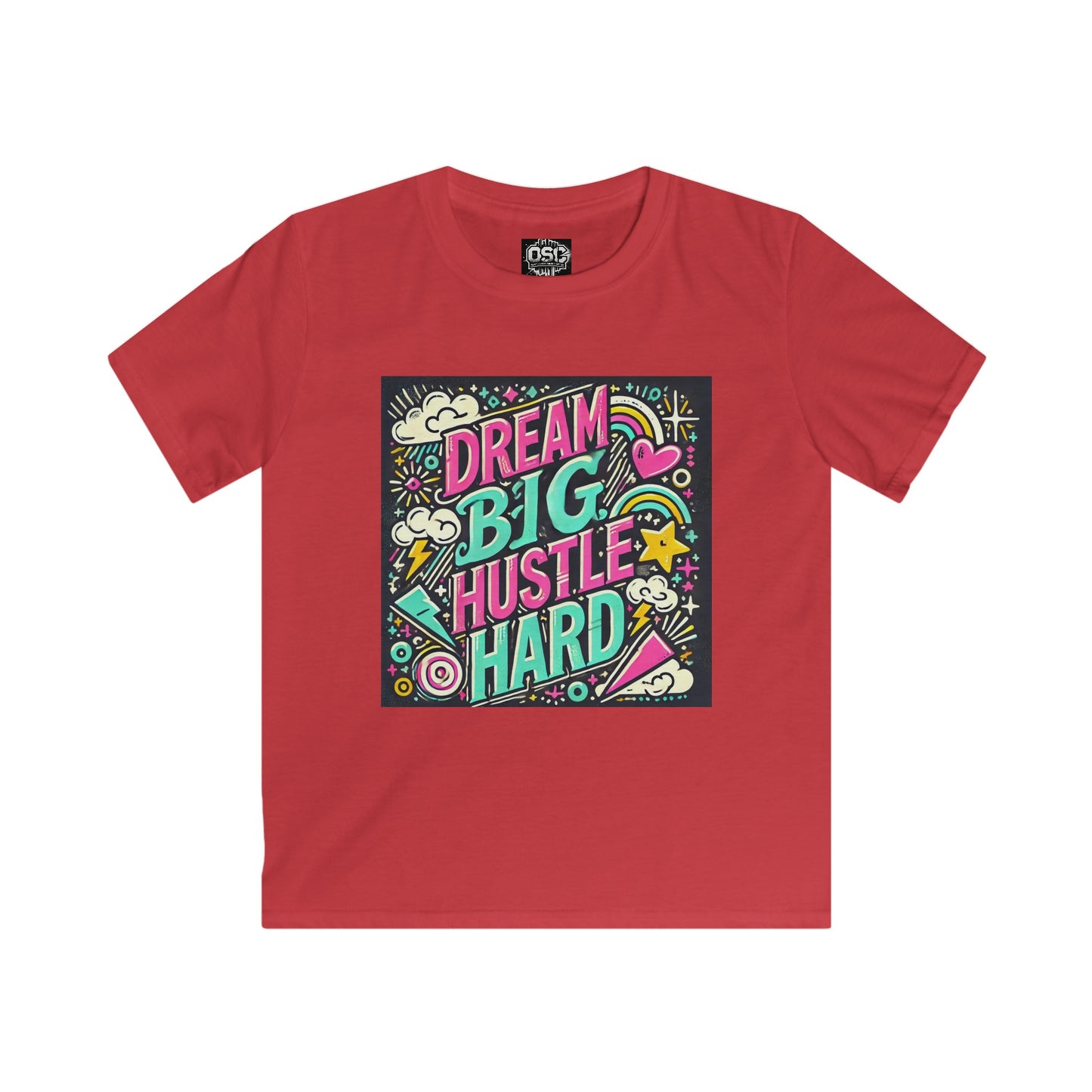 Dream Big Hustle Hard 2 Kids Casual T-Shirt