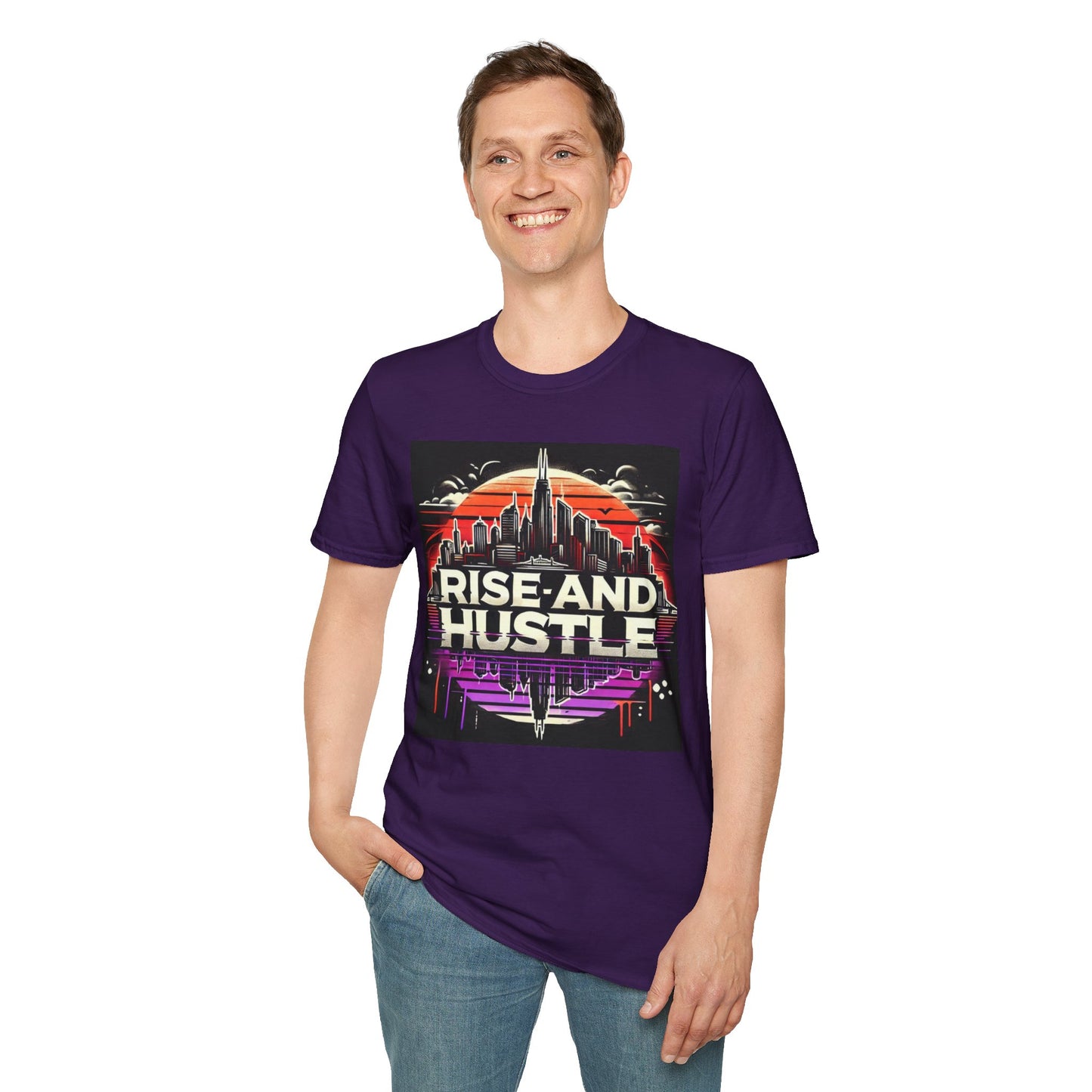 Camiseta informal para hombre Rise and Hustle